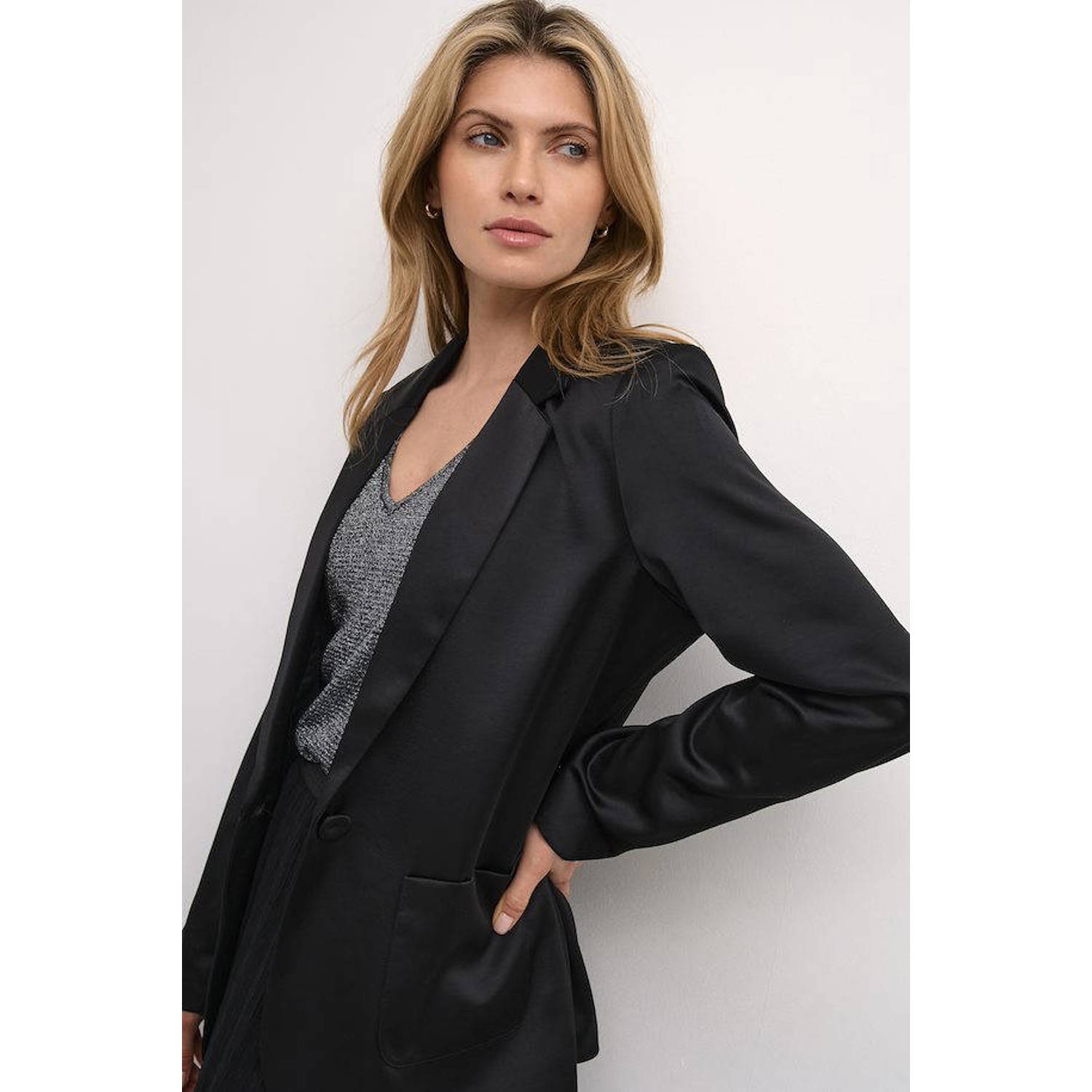 Cream rechtvallende blazer CRCocamia zwart