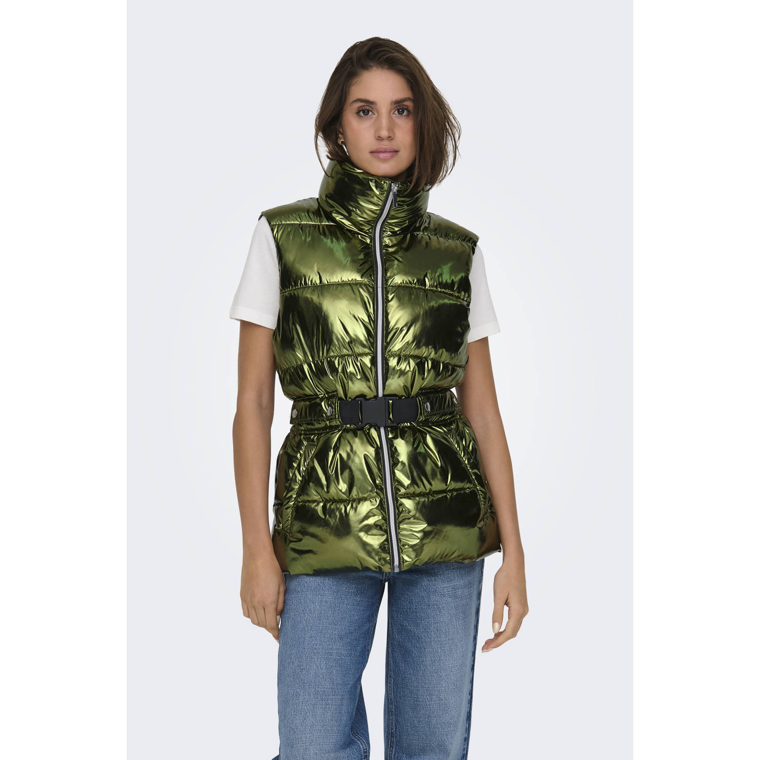 ONLY coated bodywarmer ONLPEARL groen