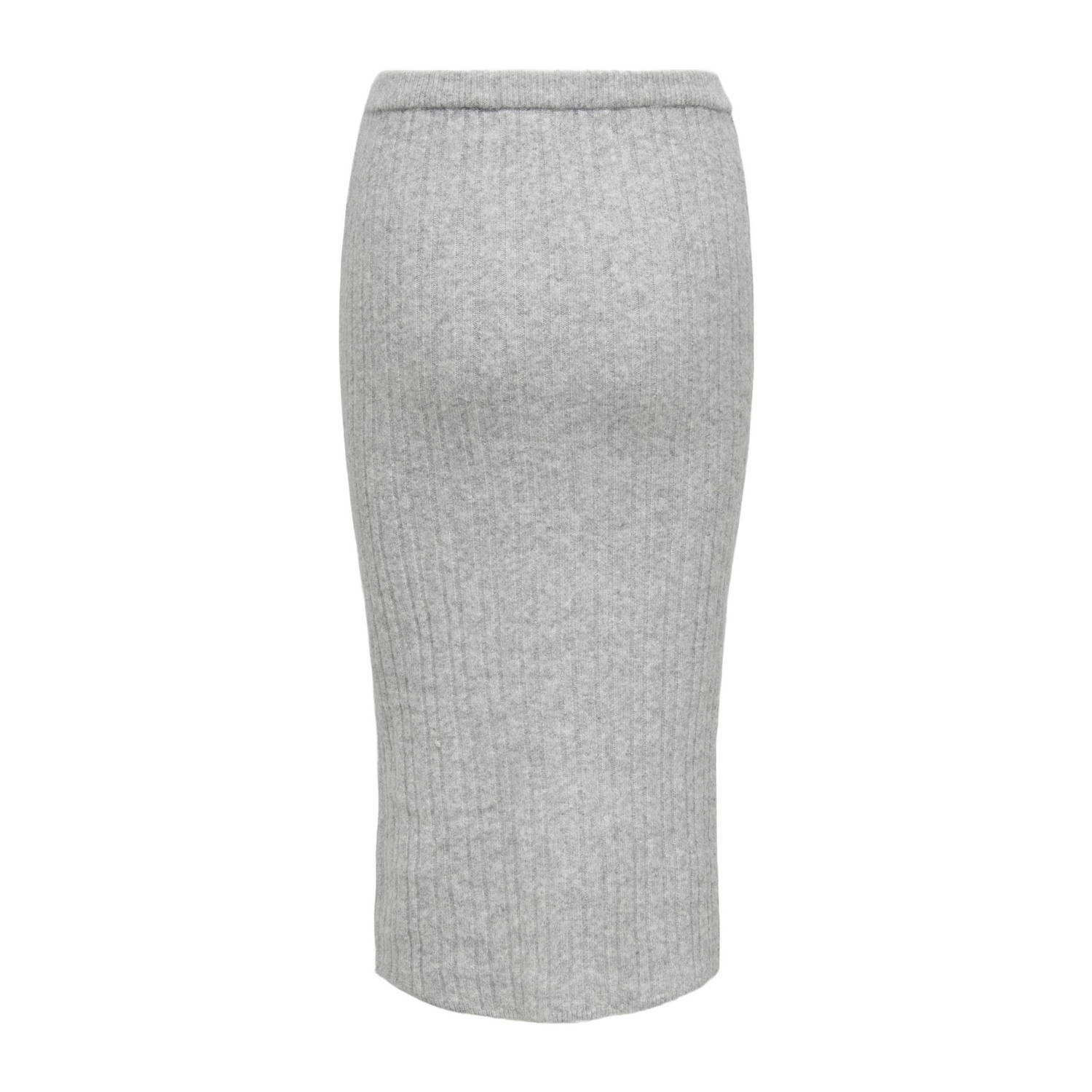 ONLY midi rok ONLJEANETT lichtgrijs
