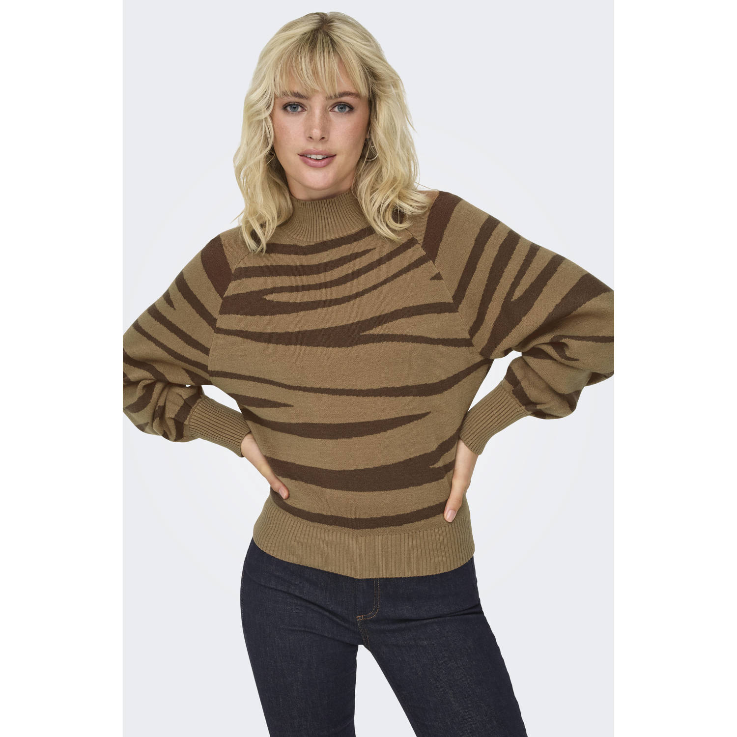 Only Trui met staande kraag ONLFRIDA LIFE LS HIGHNECK CC KNT