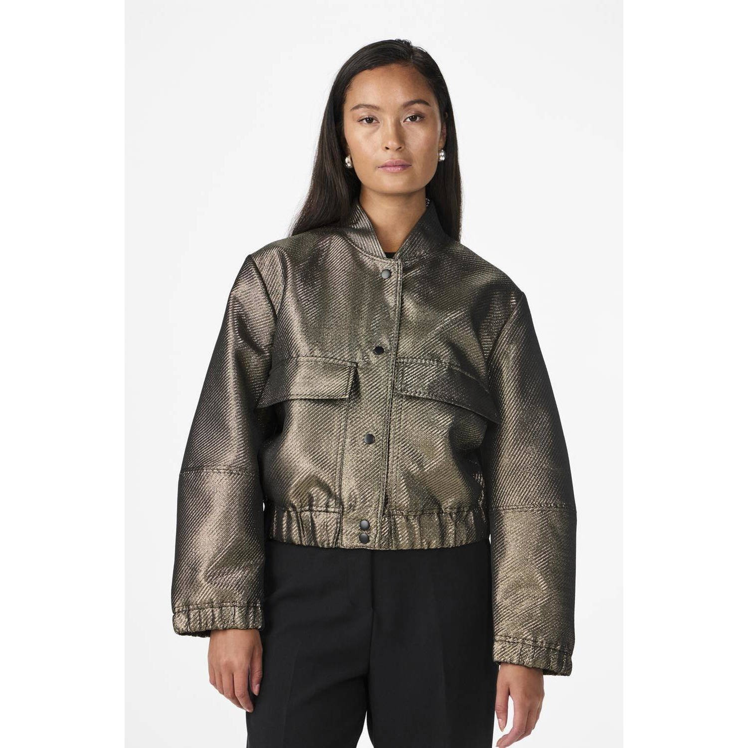 Y.A.S. Dames Jassen Yasgosh Ls Short Bomber Jacket Goud