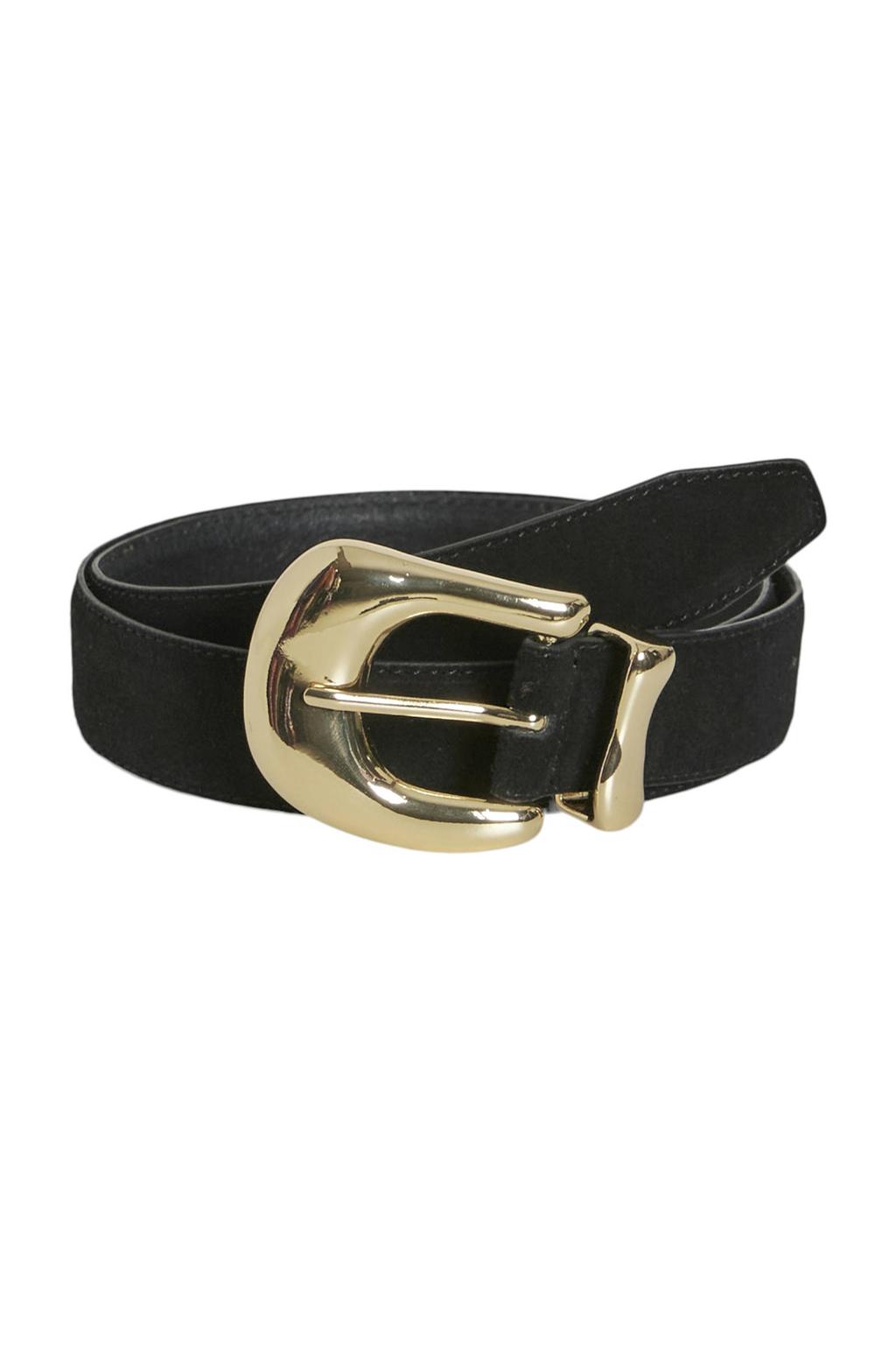 VILA suede riem VIKAMILLE zwart
