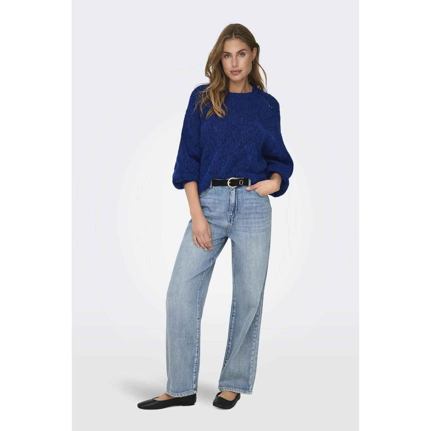 ONLY gebreide trui blauw
