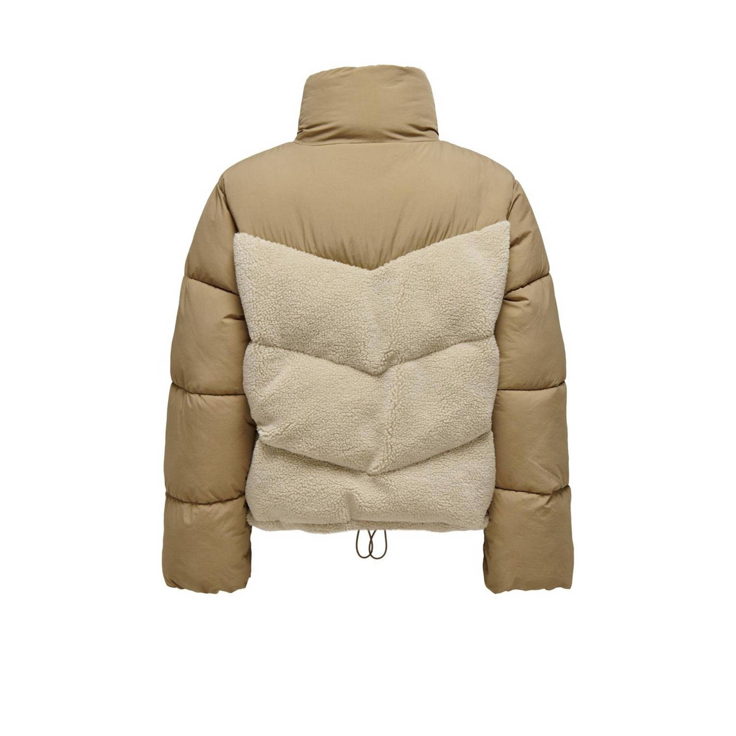 ONLY gewatteerde winterjas ONLSIENA bruin beige