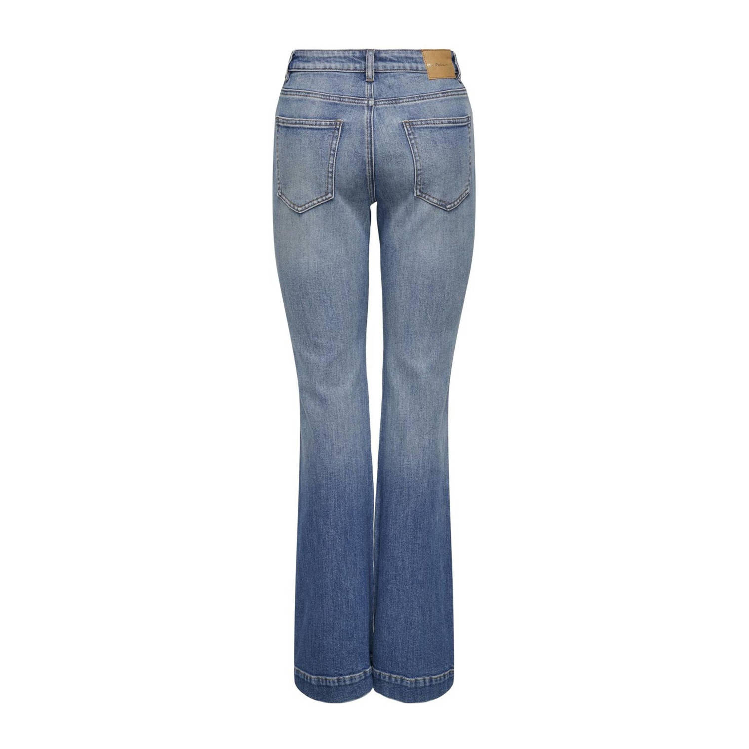 ONLY high waist flared jeans ONLAMALFI medium blue denim