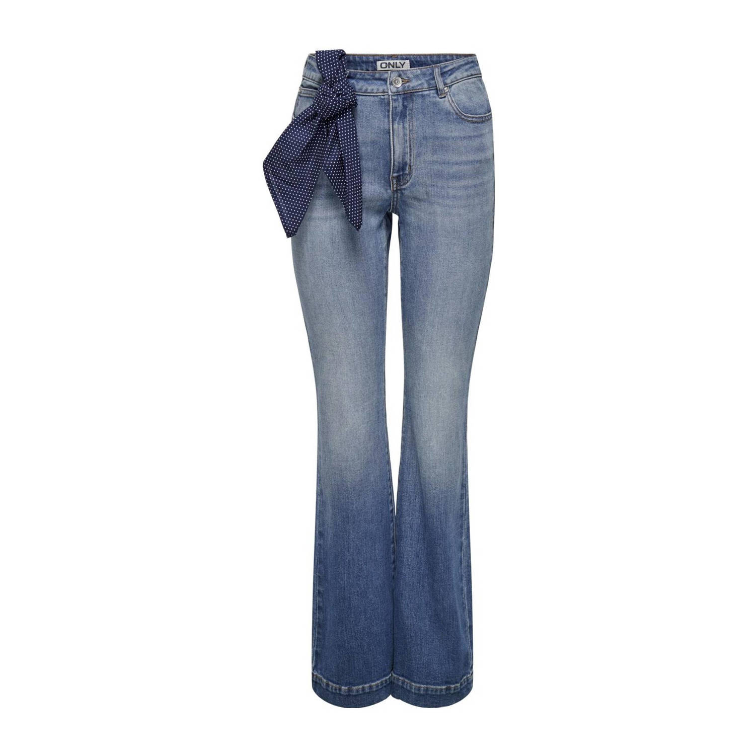 ONLY high waist flared jeans ONLAMALFI medium blue denim