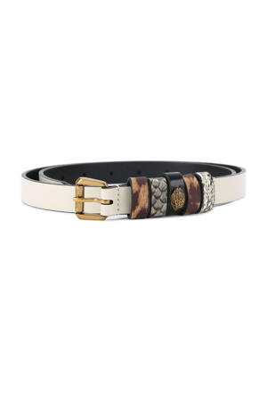 leren riem Multikeeper wit