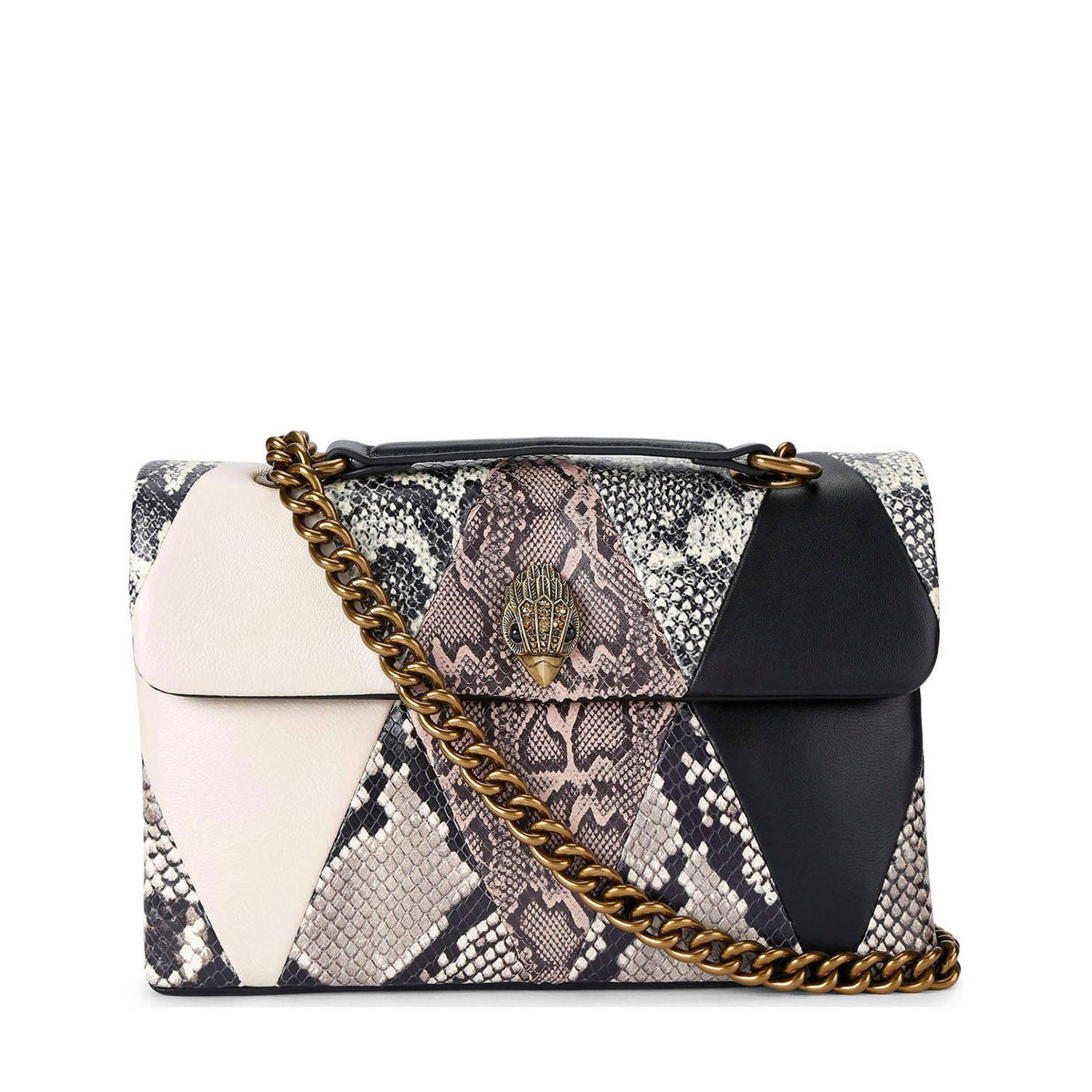 Kurt Geiger leren crossbody tas Kensington met slangenprint multi