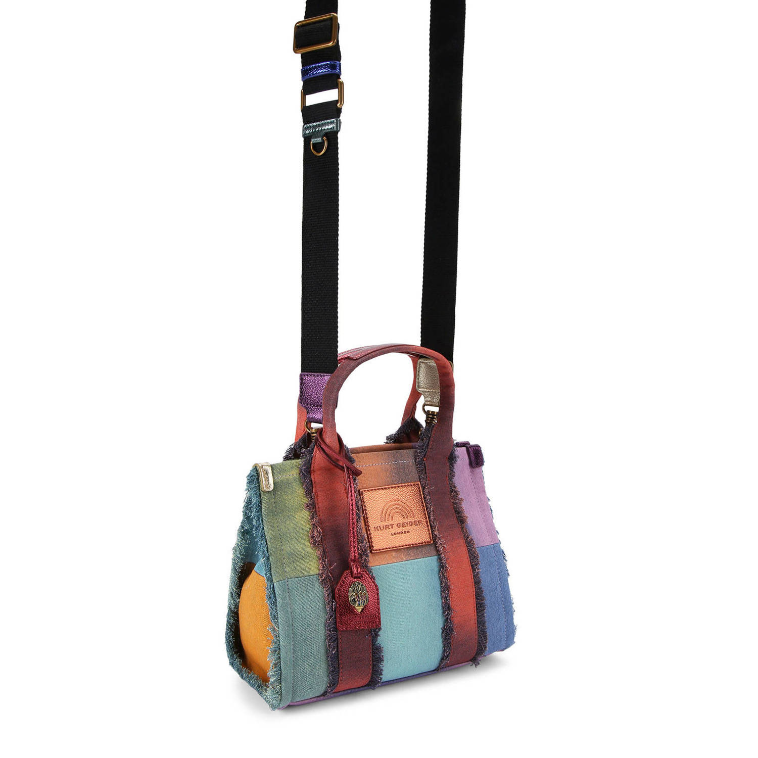 Kurt Geiger denim shopper Small Southbank multi