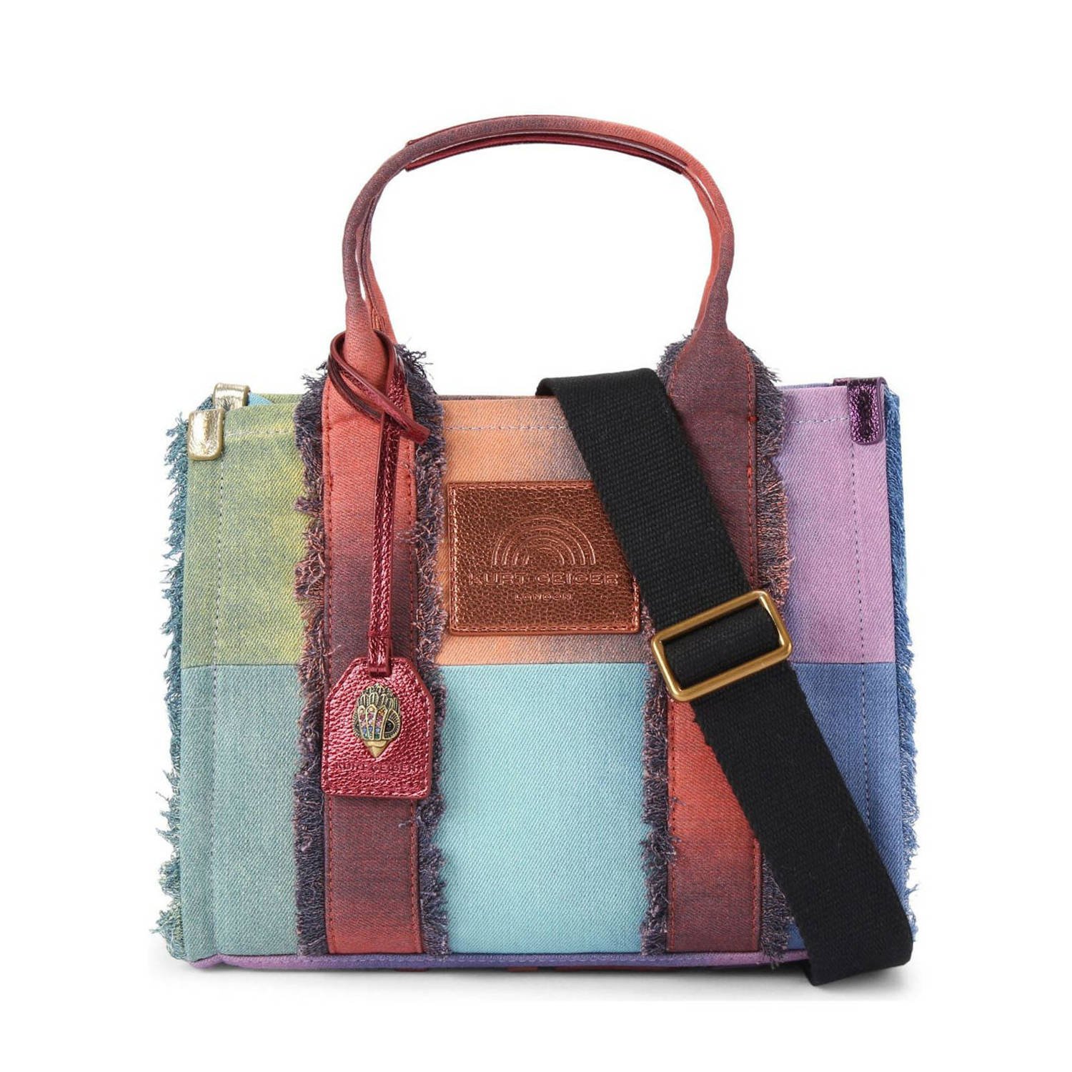 Kurt Geiger Regenboog Denim Tote met Metalen Accenten Multicolor Dames