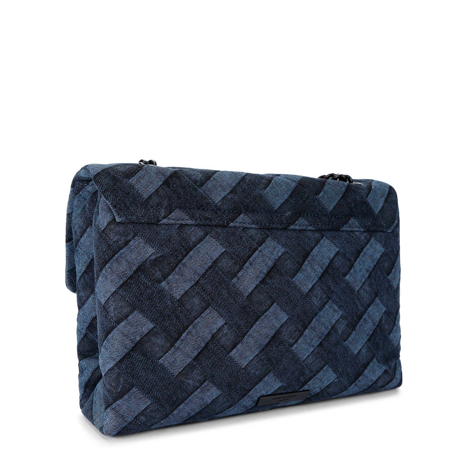 Kurt Geiger denim schoudertas Kensington Large donkerblauw