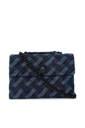  denim schoudertas Kensington Large donkerblauw