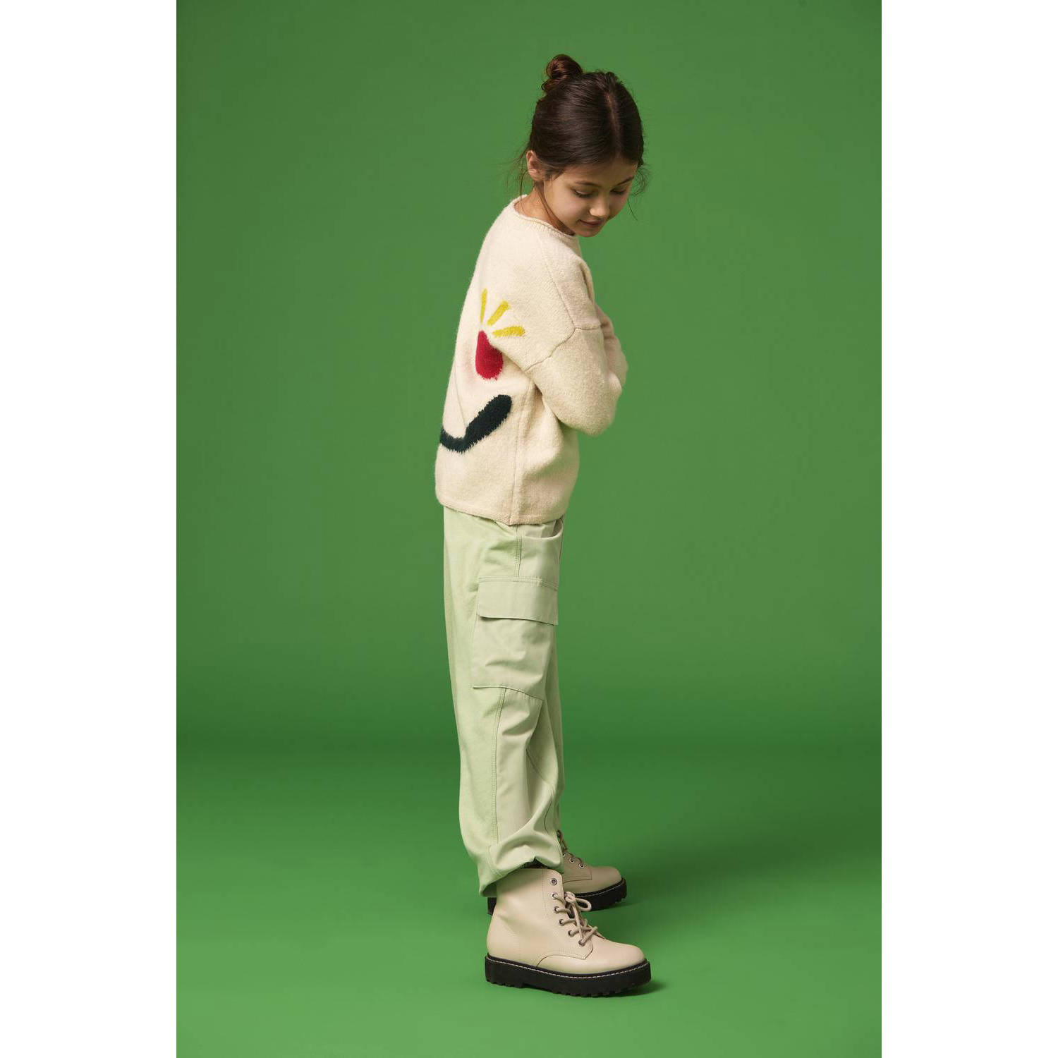 ONLY KIDS GIRL gebreide trui ecru
