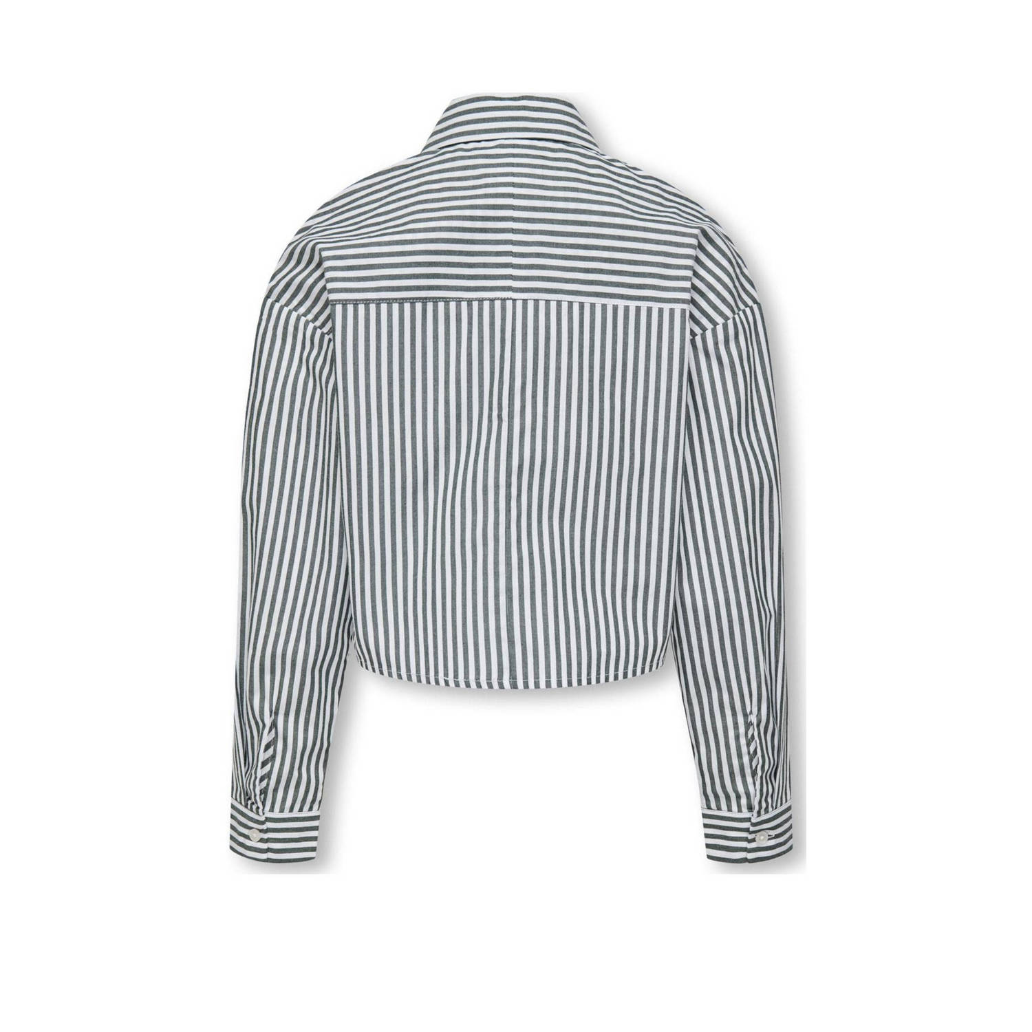 ONLY KIDS GIRL gestreepte blouse KOGGABY wit antraciet