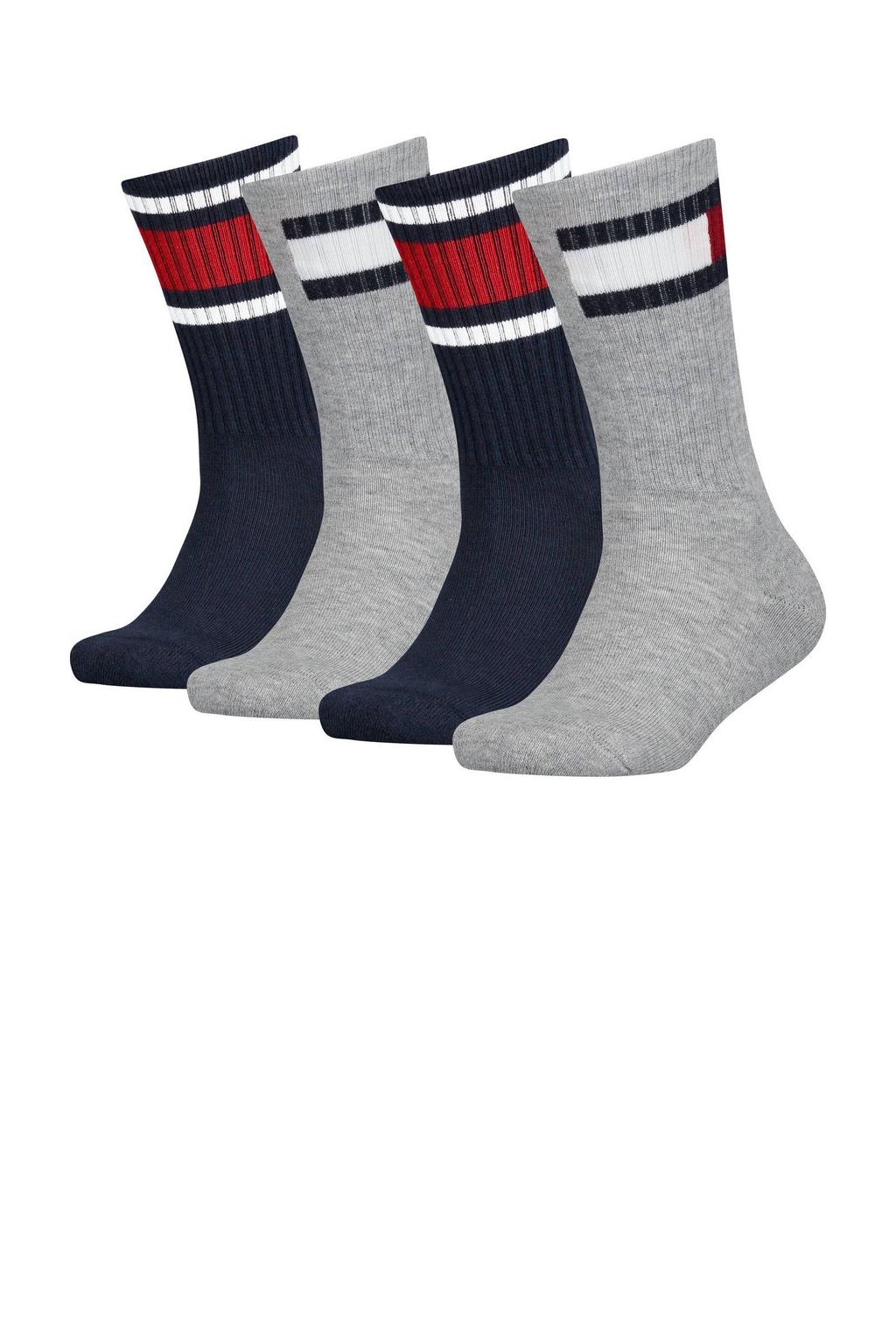 Tommy Hilfiger sokken - donkerblauw/donkerrood/grijs (set van 2)