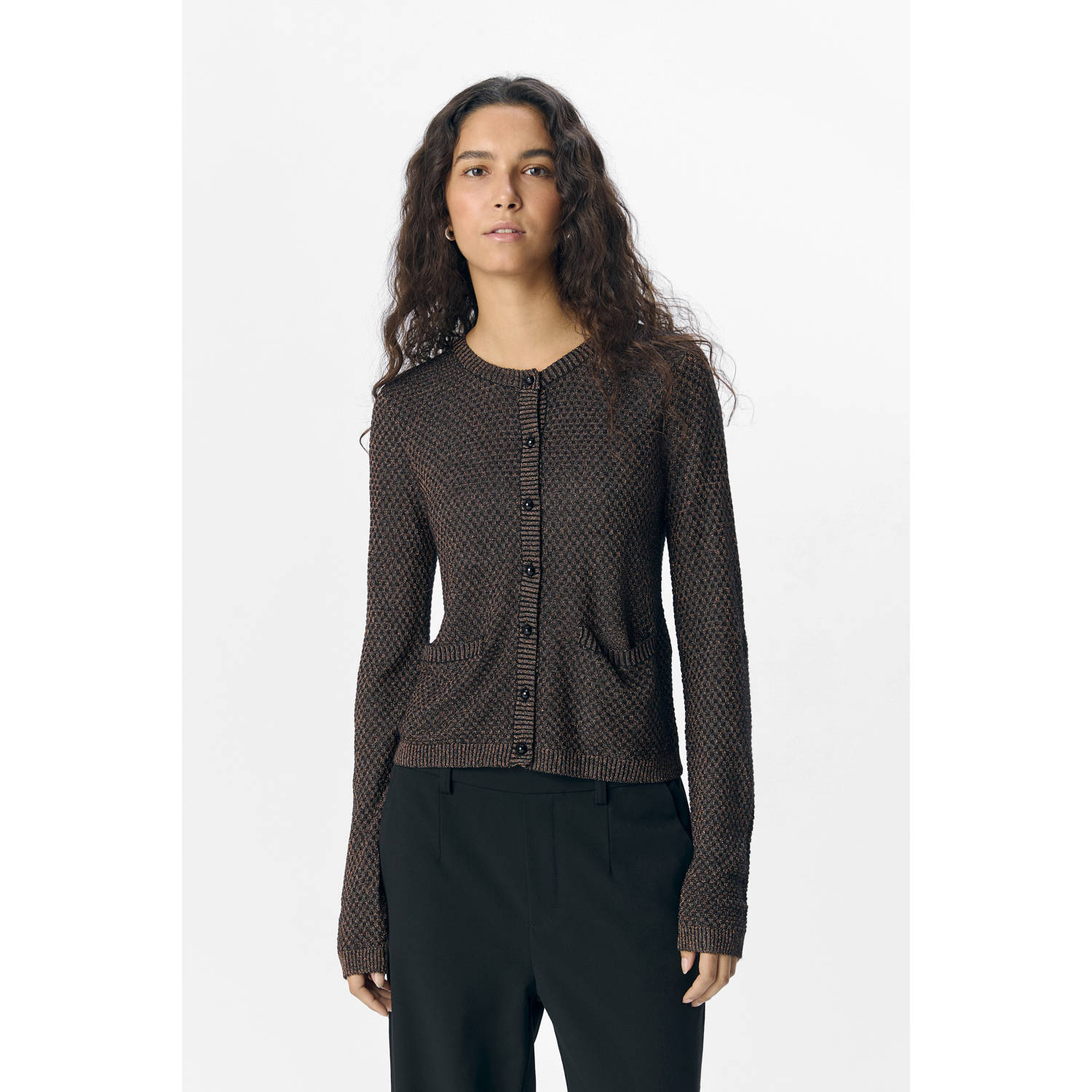 OBJECT gebreid vest zwart