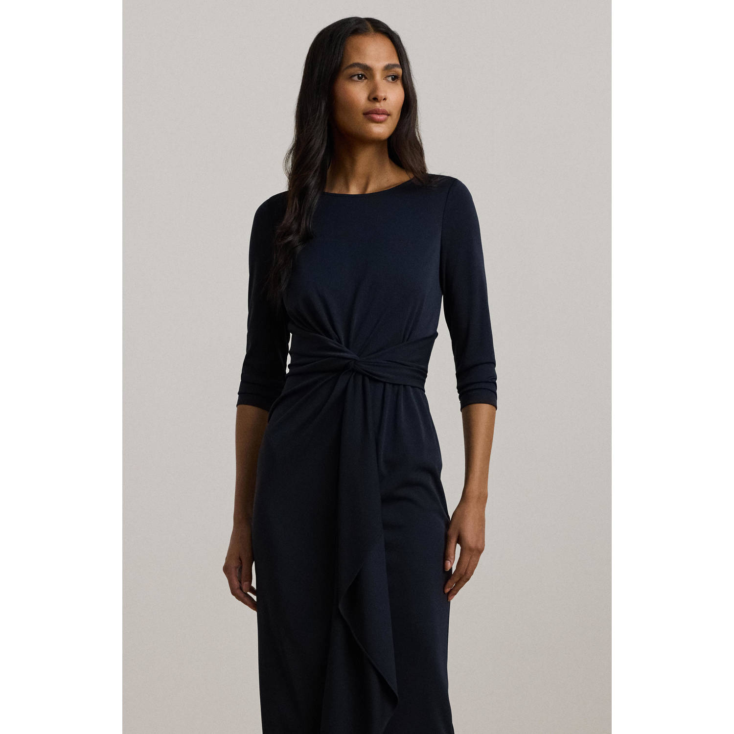 Lauren Ralph Lauren Midi-jurk met knoopdetail model 'THALNEIA'