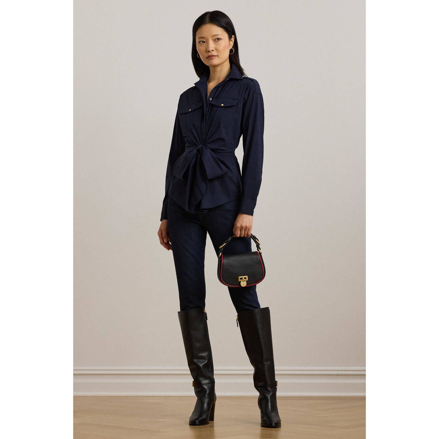 Lauren Ralph Lauren blouse donkerblauw