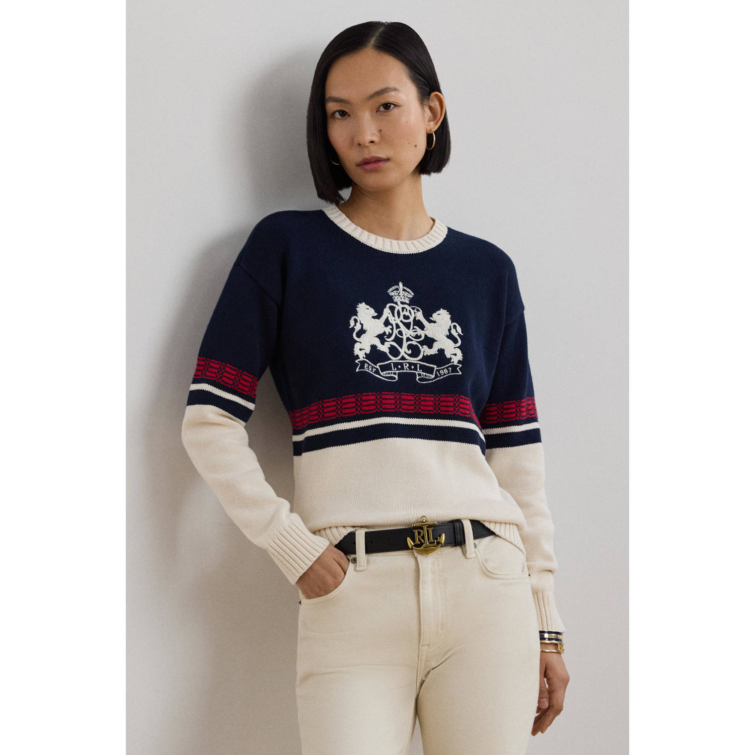 Lauren Ralph Lauren gebreide trui donkerblauw