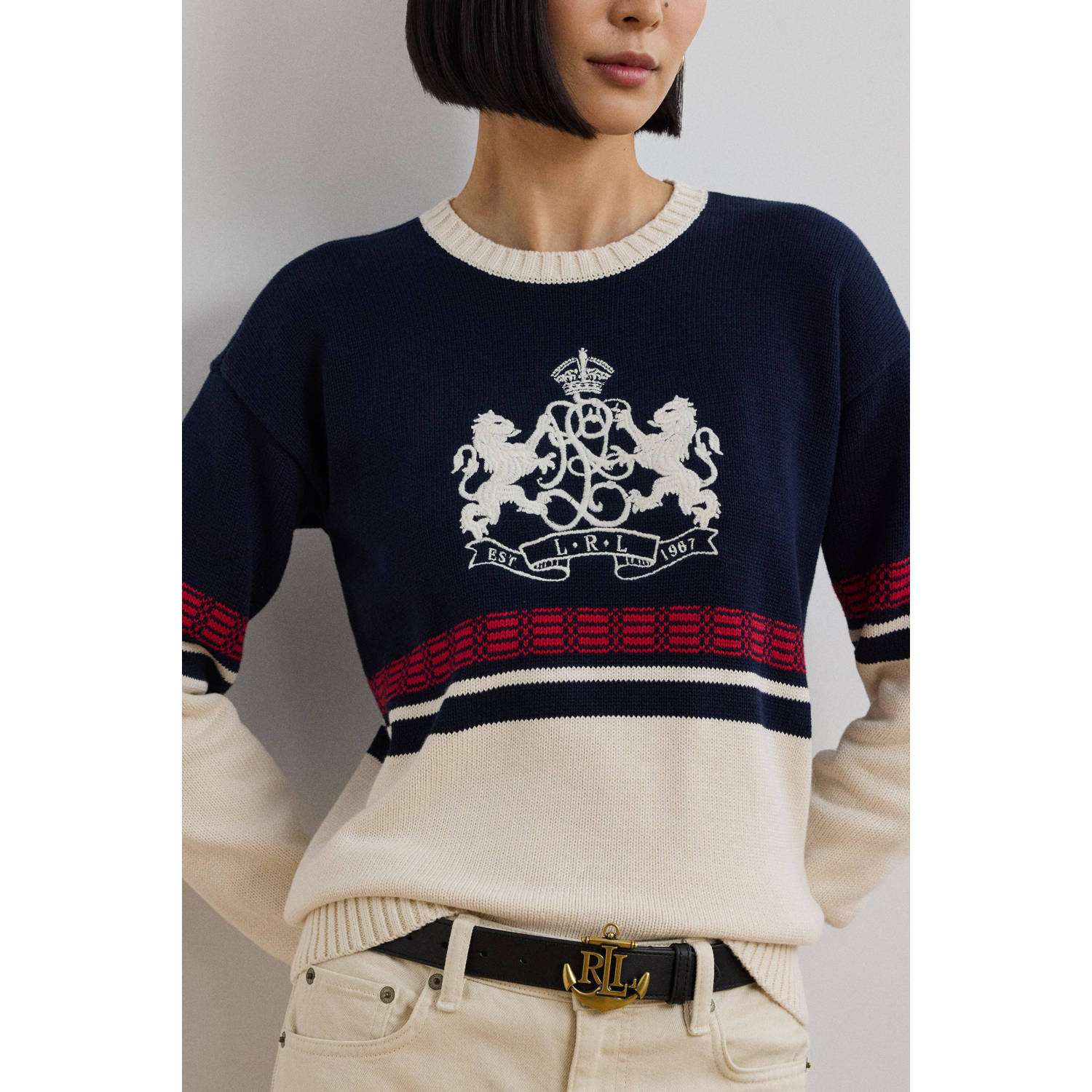 Lauren Ralph Lauren gebreide trui donkerblauw