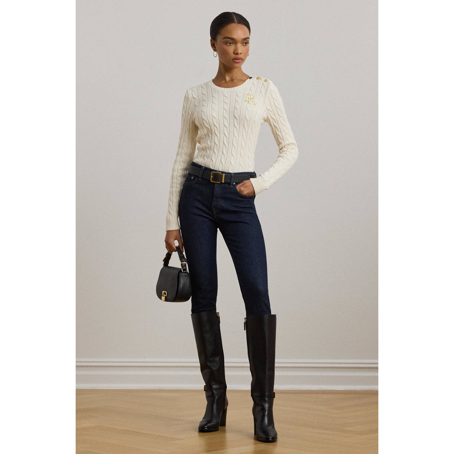 Lauren Ralph Lauren gebreide trui ecru