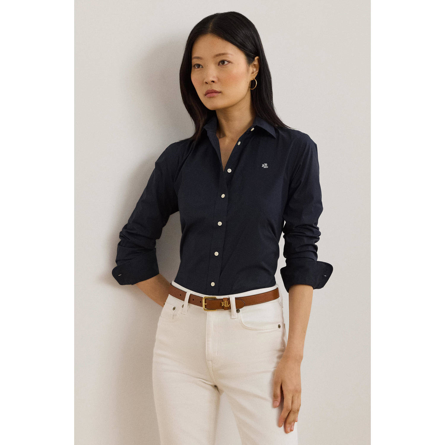 Lauren Ralph Lauren blouse donkerblauw