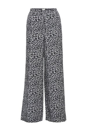 wide leg broek OBJALBA met panterprint