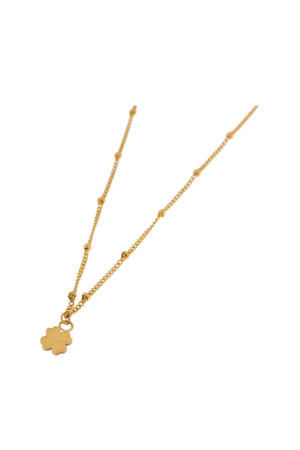 gold plated ketting Lucky Clover
