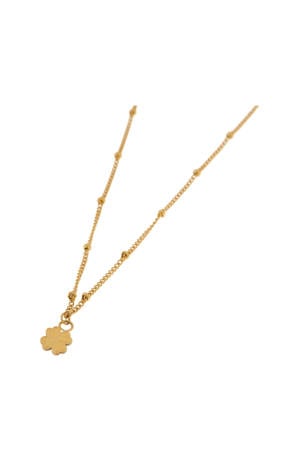 gold plated ketting Lucky Clover