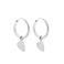 Label Kiki silver plated oorbellen Heart Hoops