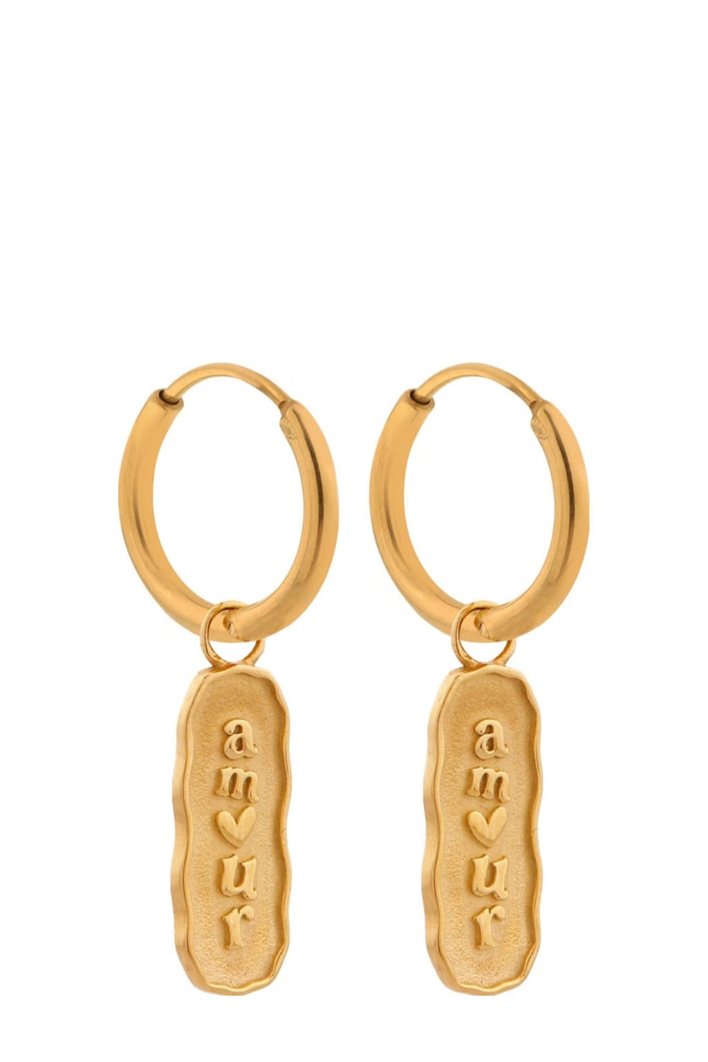 Label Kiki gold plated oorbellen Amour