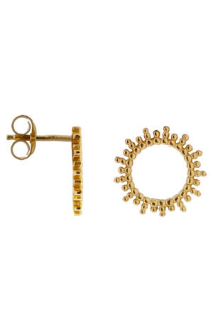 gold plated oorbellen Open Sun