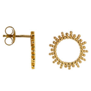 gold plated oorbellen Open Sun