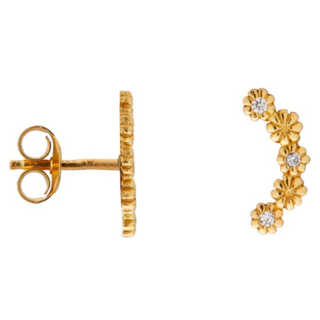 Label Kiki gold plated oorbellen Shiny Bloom