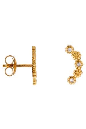 gold plated oorbellen Shiny Bloom