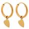 Label Kiki gold plated oorbellen Heart Hoops