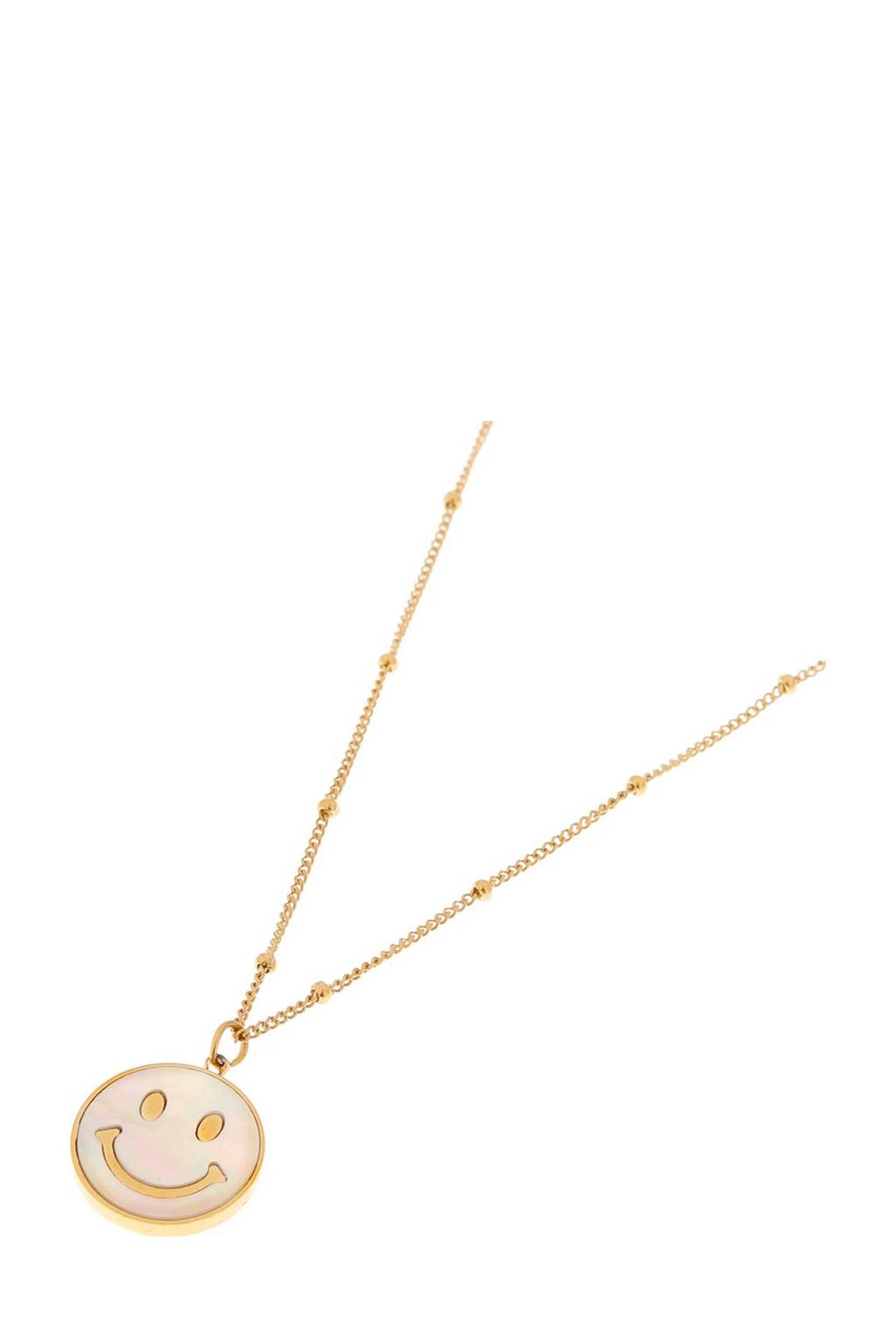 Label Kiki gold plated ketting Shiny Smiley