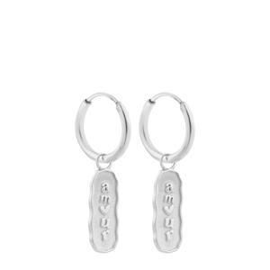 silver plated oorbellen Amour
