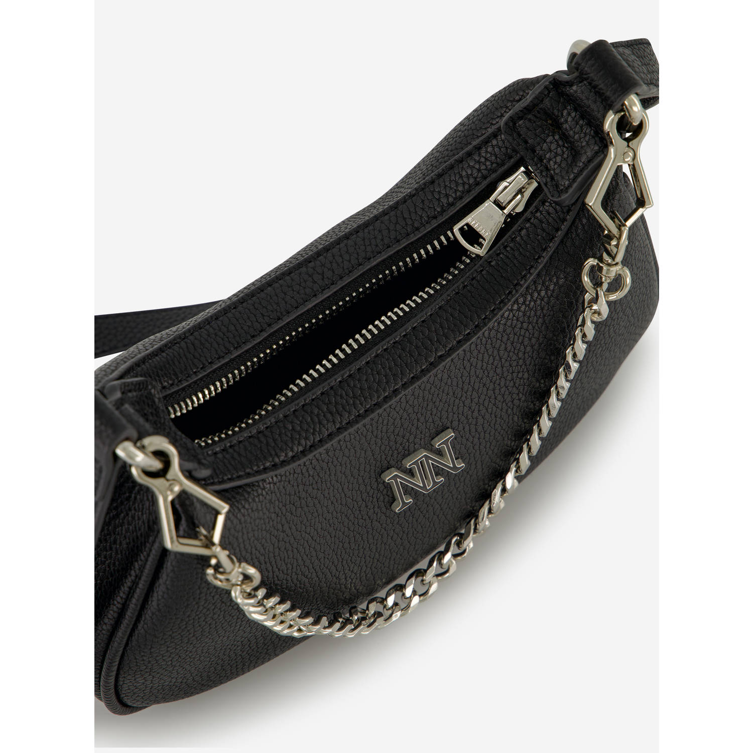 NIK&NIK imitatieleren crossbody tas zwart