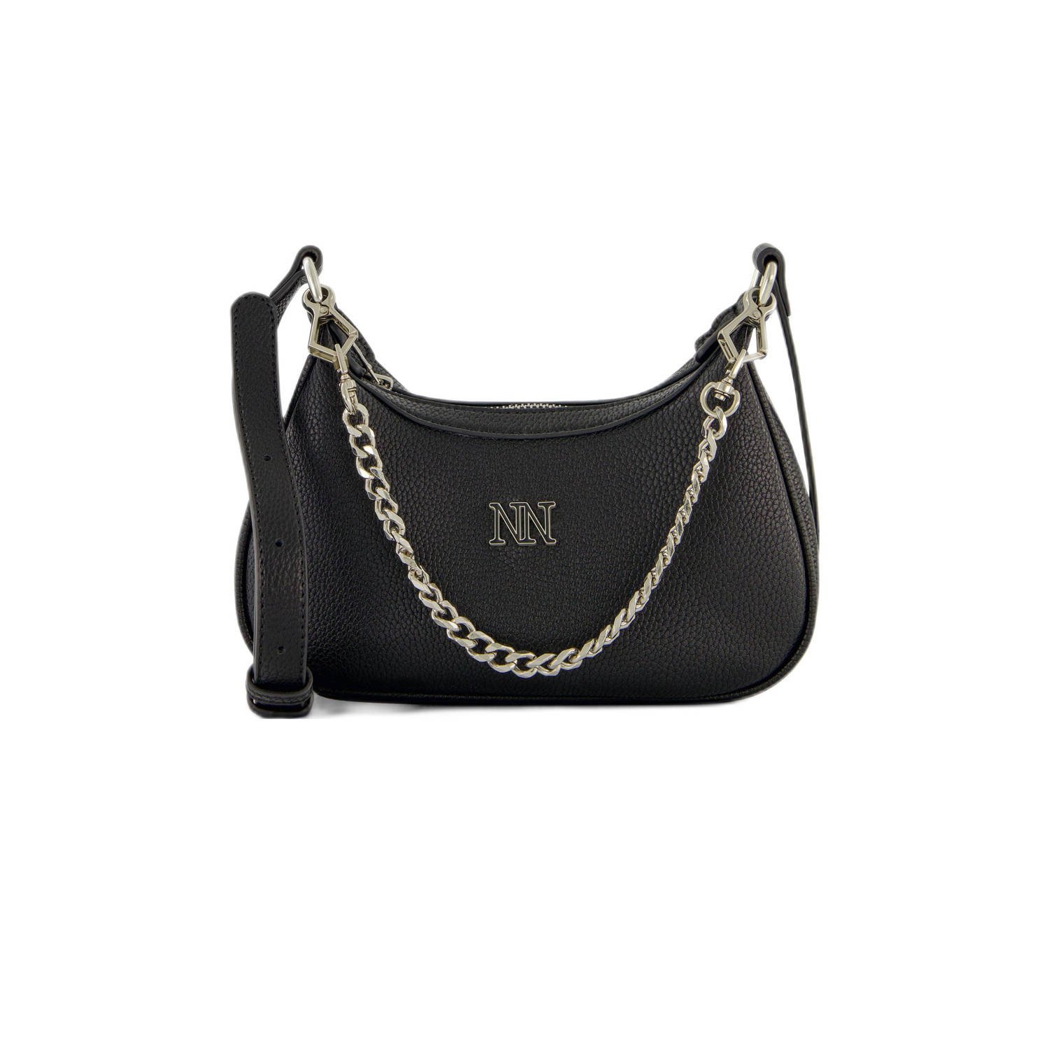 NIK&NIK imitatieleren crossbody tas zwart