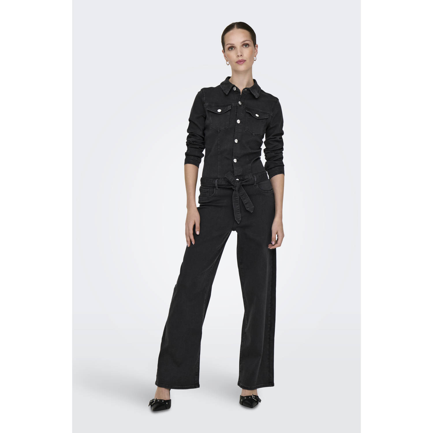 ONLY denim regular jumpsuit black denim