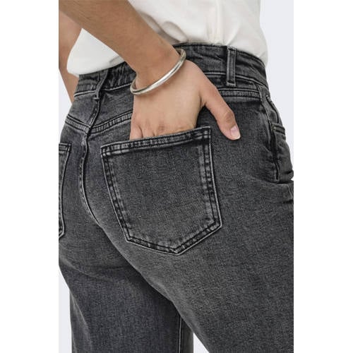 ONLY low waist wide leg jeans ONLJUICY grey denim afbeelding