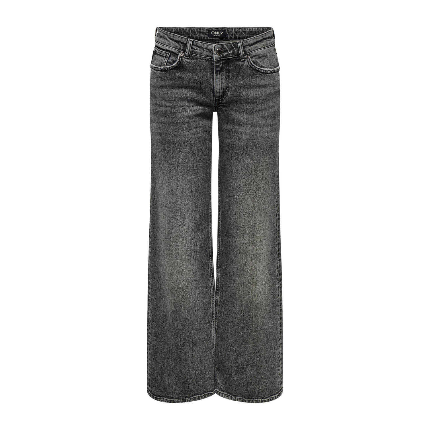 ONLY low waist wide leg jeans ONLJUICY grey denim