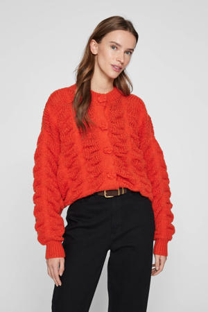 gebreid vest oranje