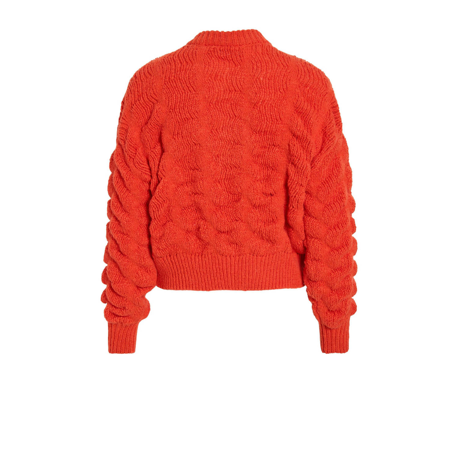 VILA gebreid vest oranje