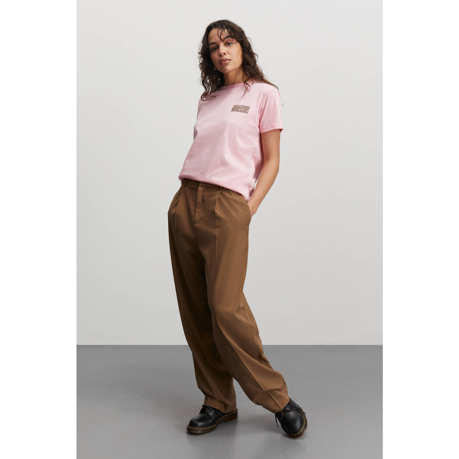 MADS NØRGAARD COPENHAGEN wide leg pantalon bruin