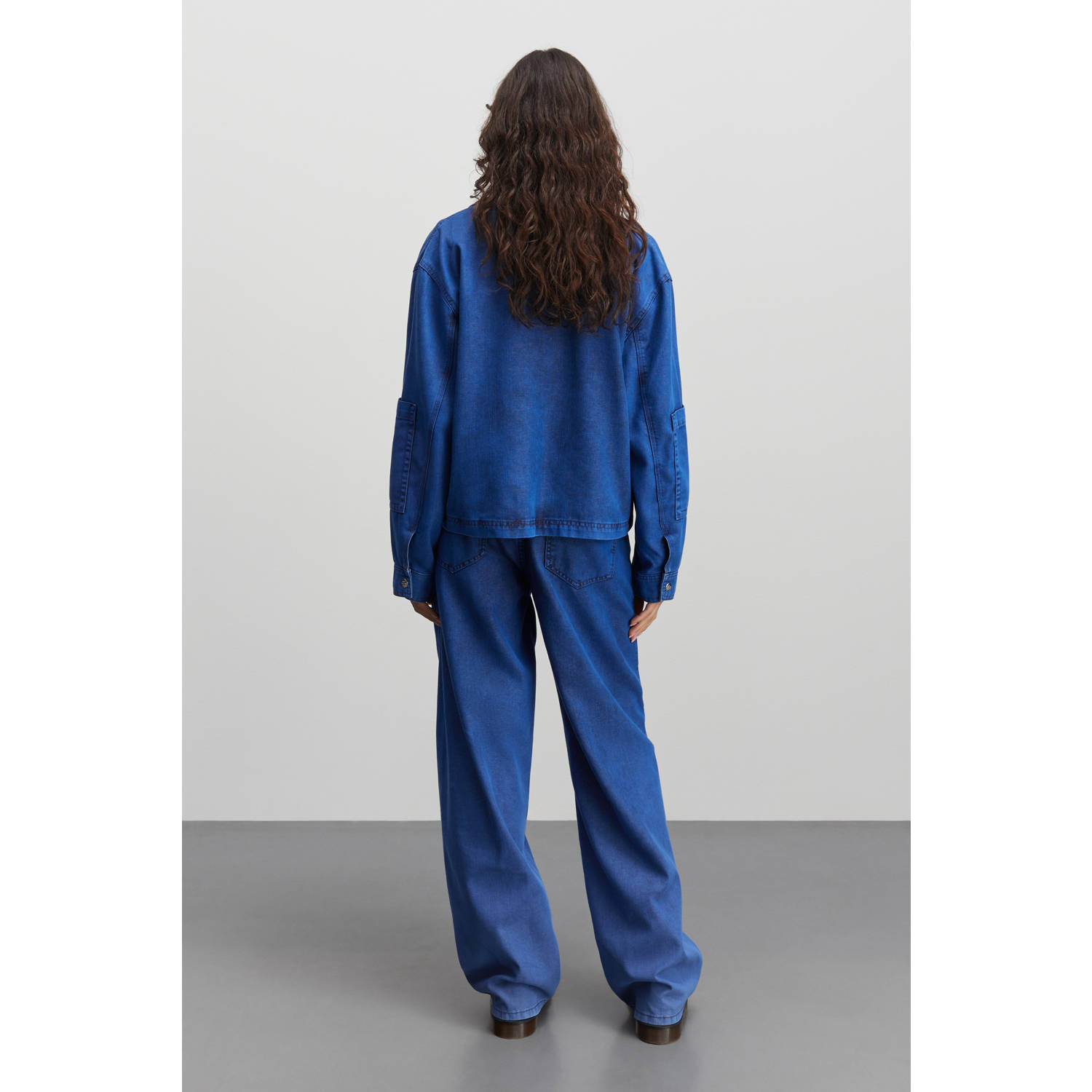 MADS NØRGAARD COPENHAGEN regular wide leg jeans medium blue denim