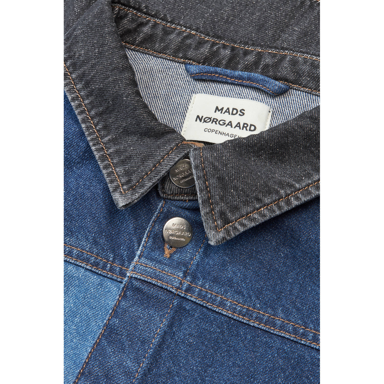 MADS NØRGAARD COPENHAGEN denim blouse Patch Denim Gisli Shirt blauw