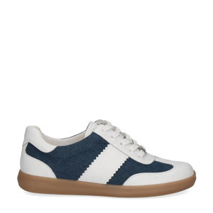 Manou  leren sneakers blauw/wit