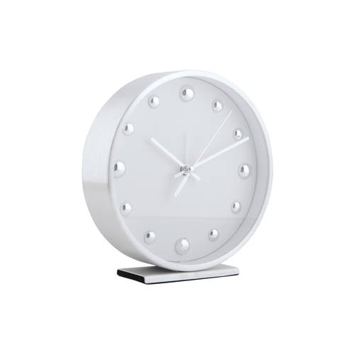 Karlsson wekker Shiny Dots (Ø15 cm) - Wit